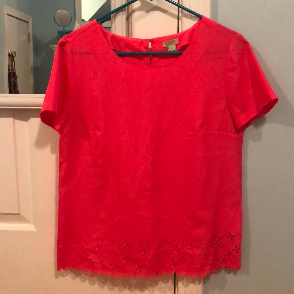 J crew hot pink blouse